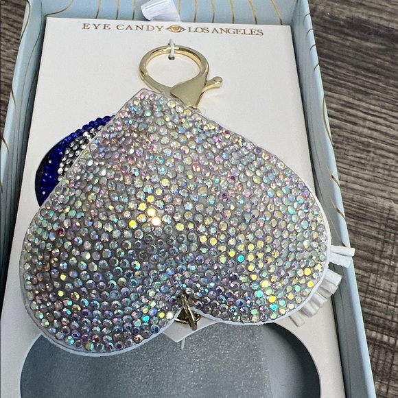 Eye Candy | Evil Eye 🪬 & Glitter Heart 🤍 Bag Charm - Picture 8 of 10